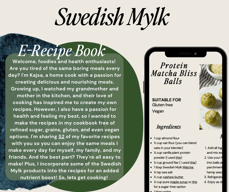 E-recipe book (Gluten free + Refined sugar free) Swedish Mylk 